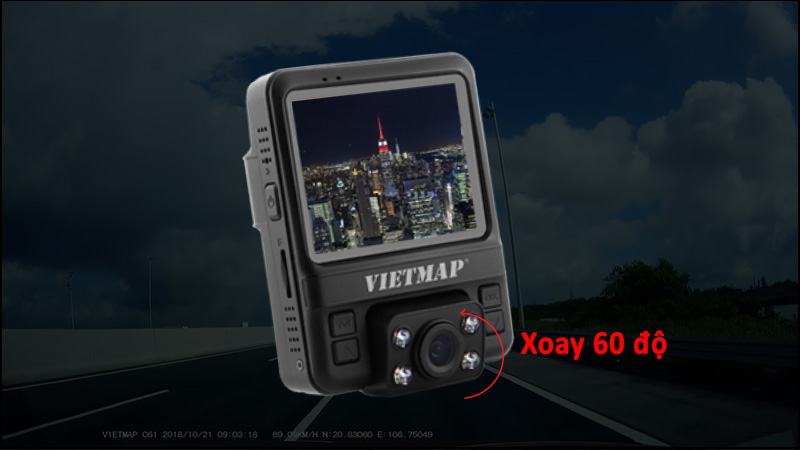Camera c&oacute; thể xoay 60 độ